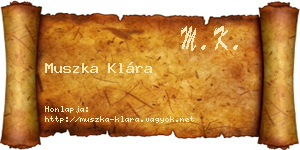 Muszka Klára névjegykártya